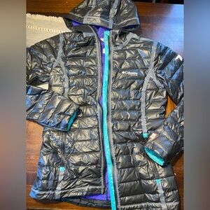 Columbia Titanium Puffer Jacket Womens Small Black OutDry Lightweight Packable